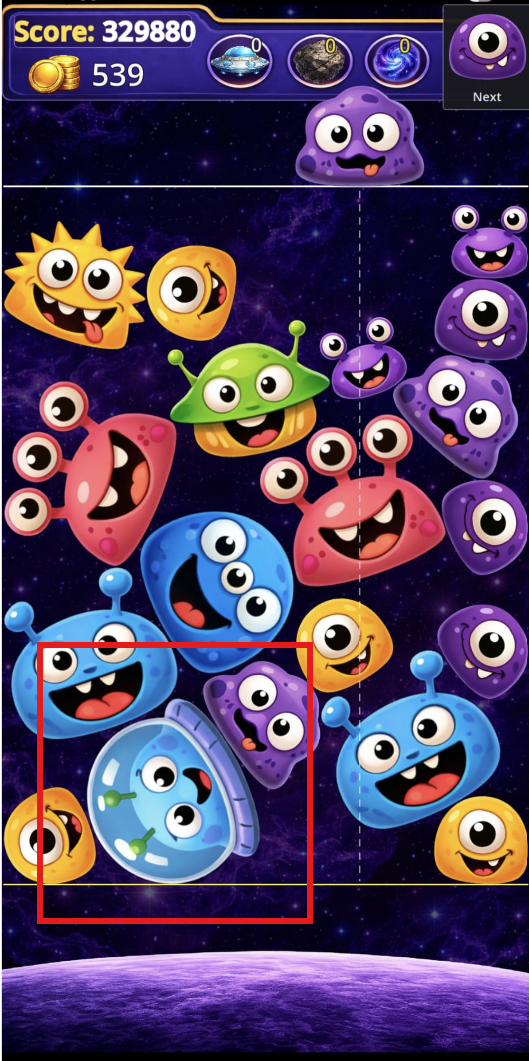 CosmicMesh beta tester score of 329,880 with Domey highlighted