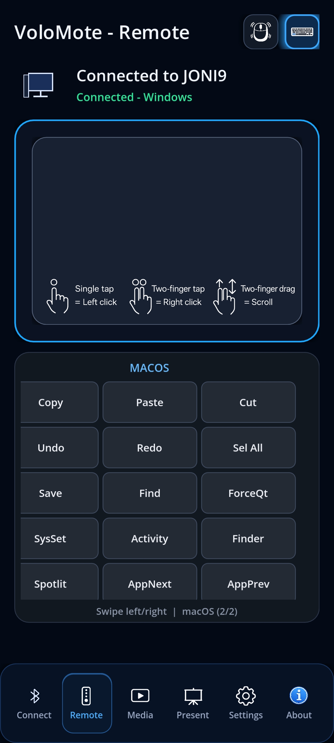 VoloMote app screenshot 3
